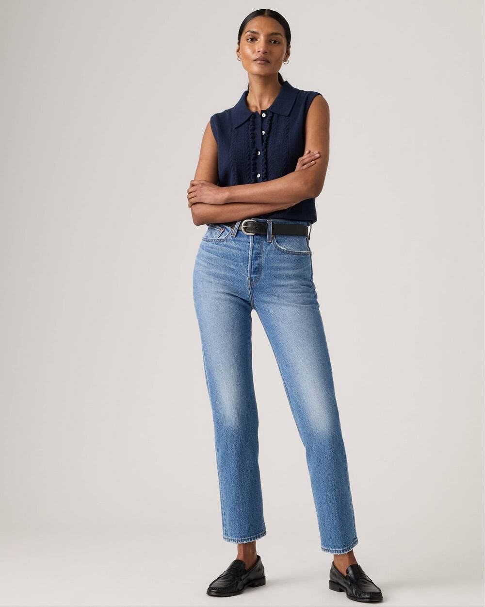 Levi’s Wedgie Straight Ankle High Rise Jeans Medium Wash 26
